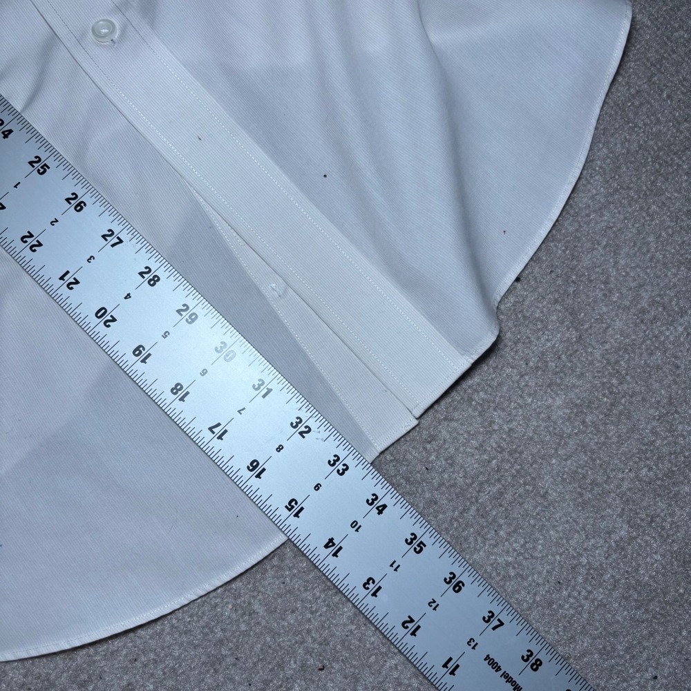 Roundtree & Yorke Gold Label Mens XL White Non-Iron Cotton Short Sleeve Shirt - Picture 5 of 7